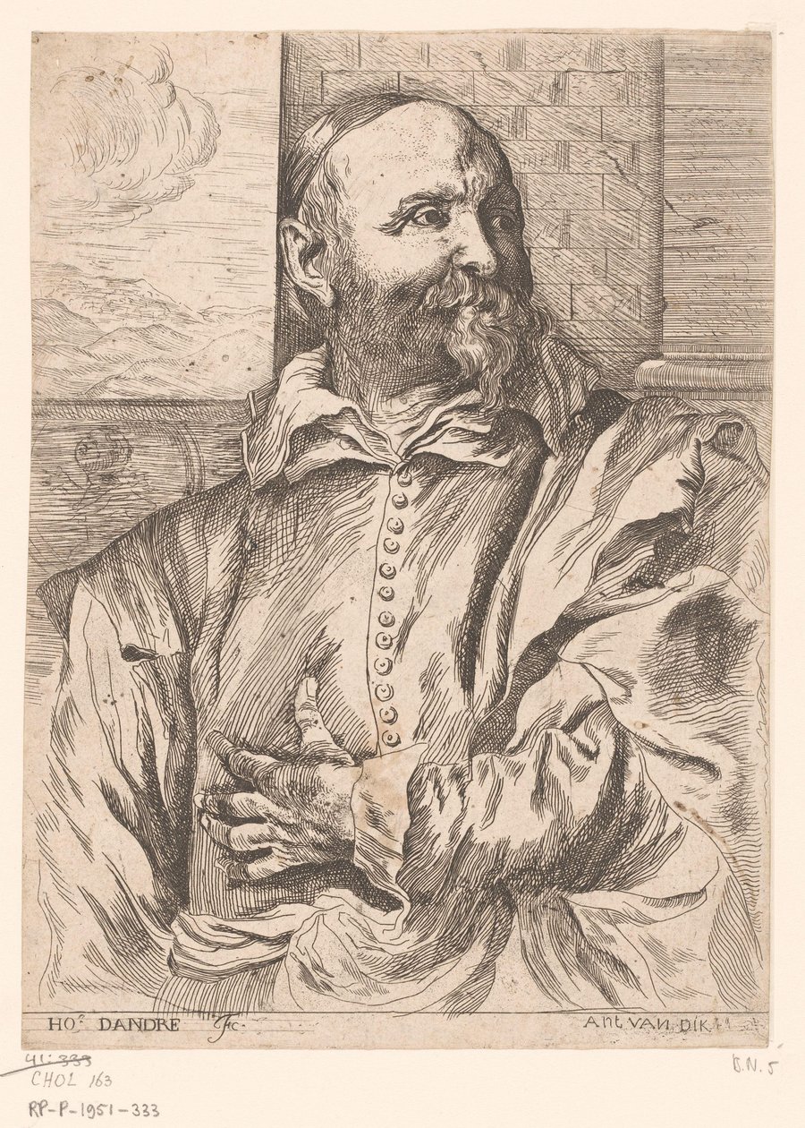 Portræt af Jan (I) Snellinck af Michel Francois Dandre Bardon