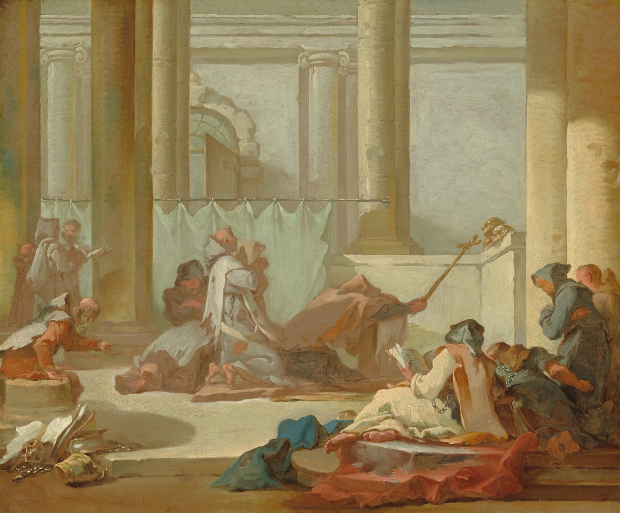 Kraniernes tilbedelse, ca. 17331734. af Michel Francois Dandre Bardon