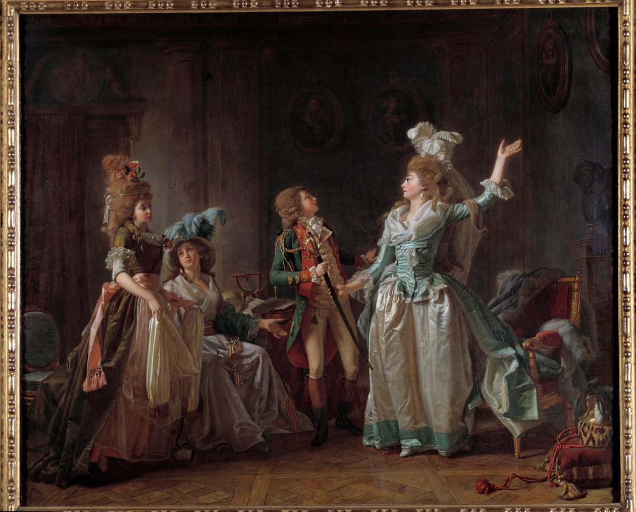 Dragemaleriet af Michel Garnier (1753-1819). 1780 Dim. 0,54 x 0,65 m. Paris, Musée Carnavalet af Michel Garnier
