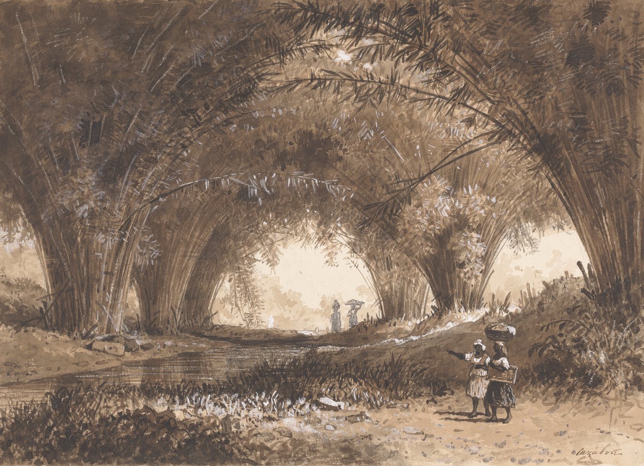 Bambusbuer, St. Anns af Michel Jean Cazabon