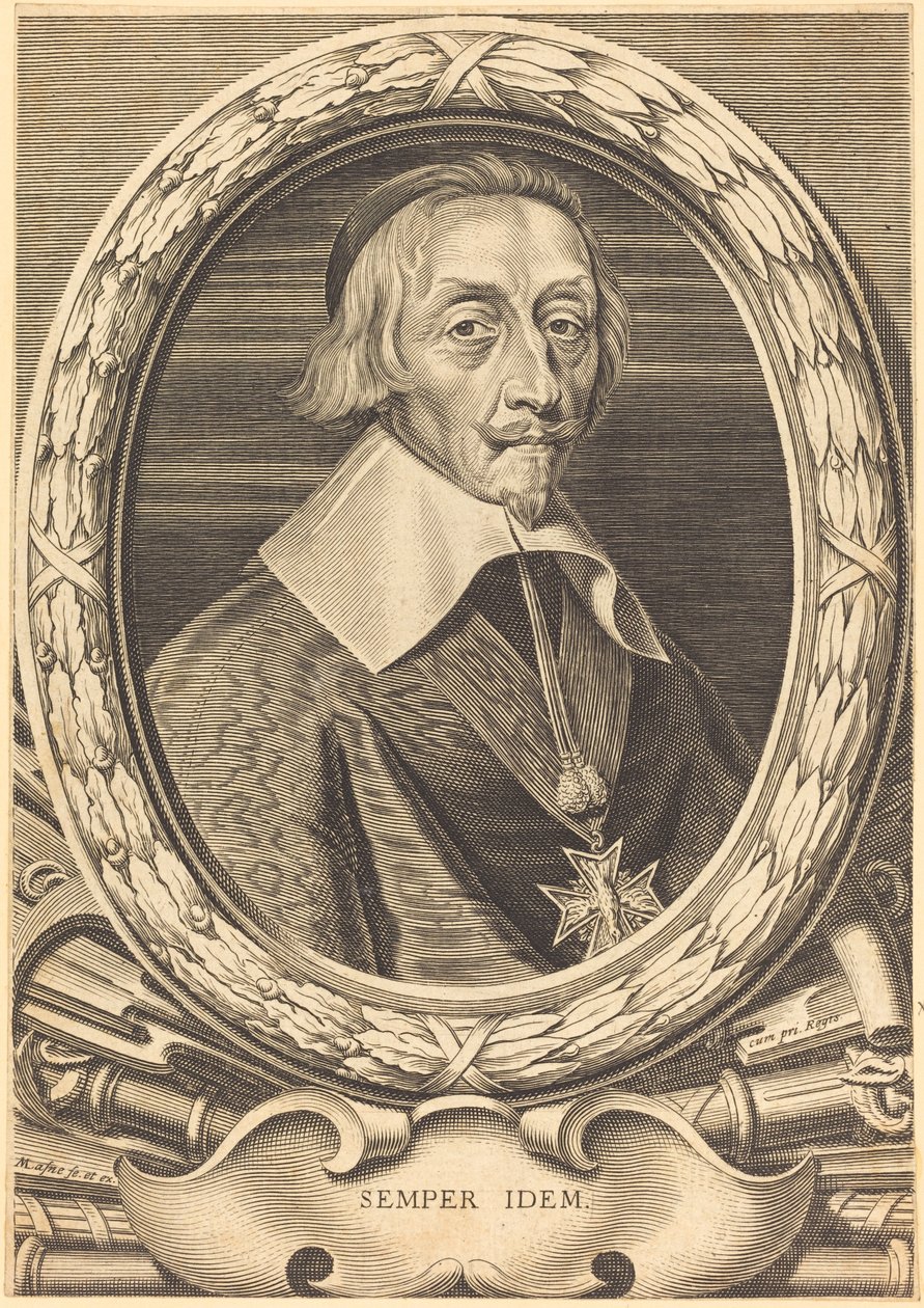 Armand Jean du Plessis, kardinal Richelieu af Michel Lasne