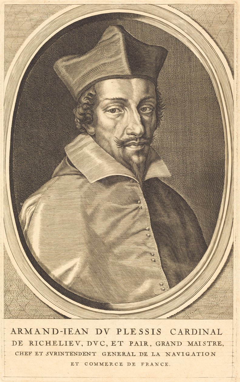 Armand Jean du Plessis, kardinal Richelieu af Michel Lasne