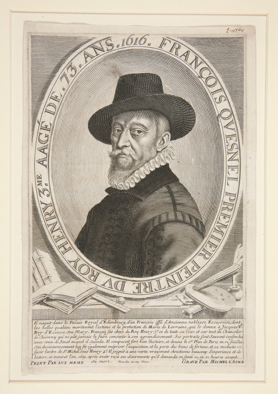 Francois Quesnel (1543-1619), i en alder af 73 af Michel Lasne