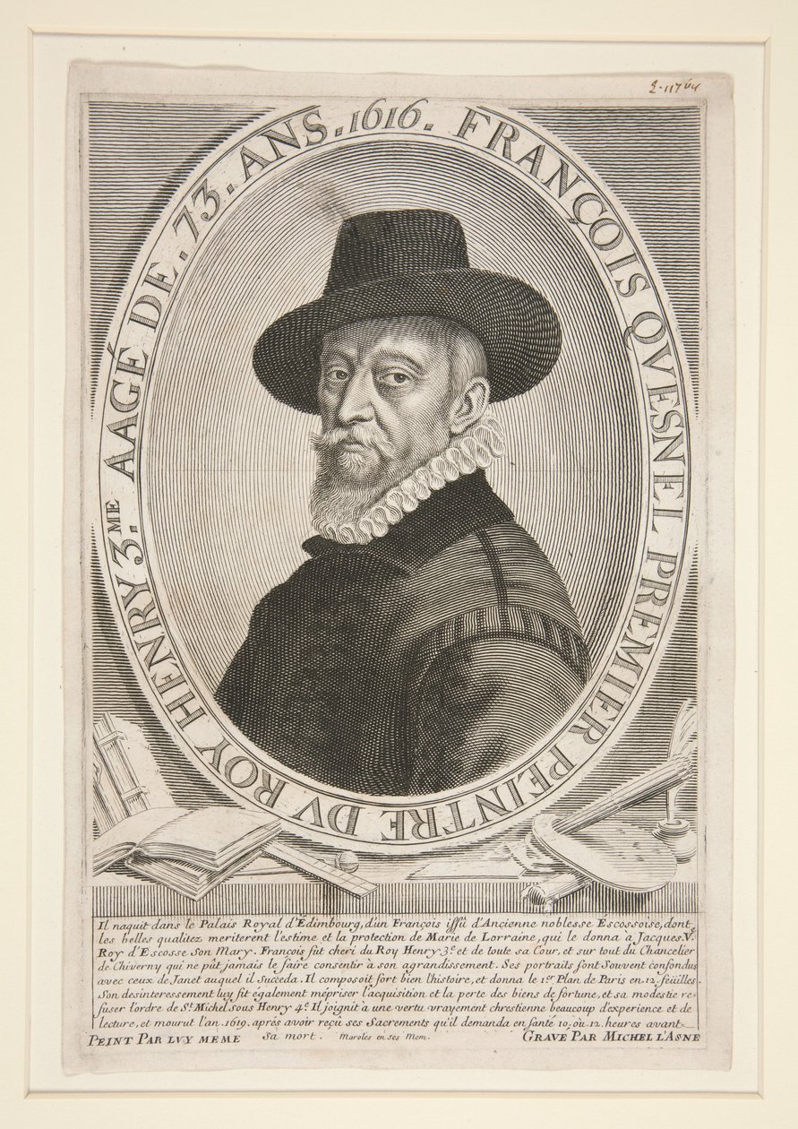 François Quesnel (1543-1619), 73 år gammel af Michel Lasne