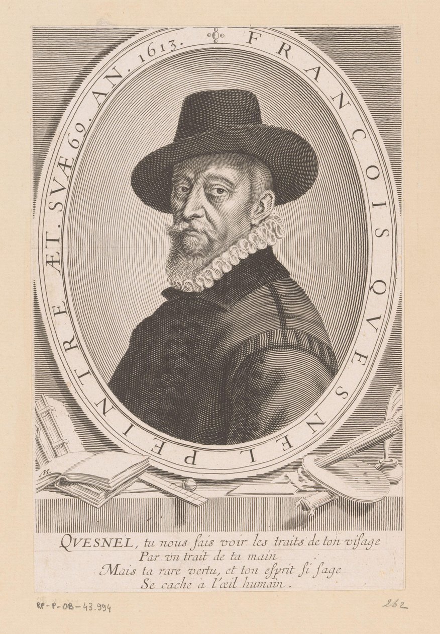 Portræt af François Quesnel af Michel Lasne