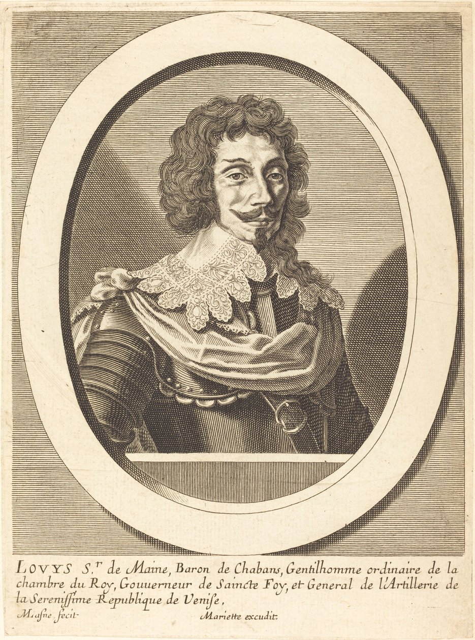 Louis Sieur af Maine af Michel Lasne after Pierre Jean Mariette