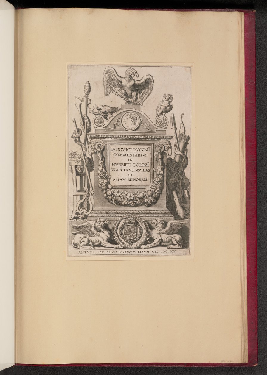 Titelside til Ludovicus Nonnius, kommentar til Hubert Goltz