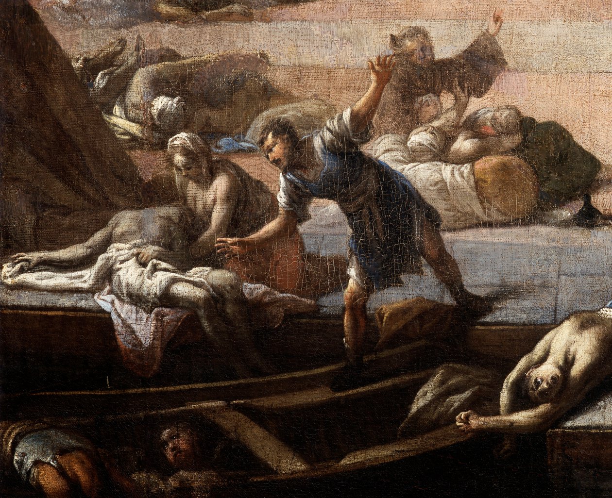 Udsigt over rådhuset (af Marseille) under pesten i 1720 af Michel Serre