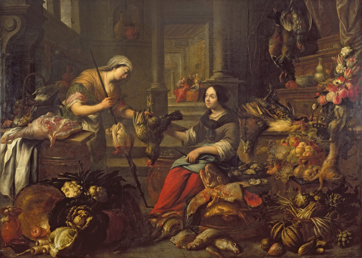 Jesus i Marthas og Marias hjem af Michel de Bouillon