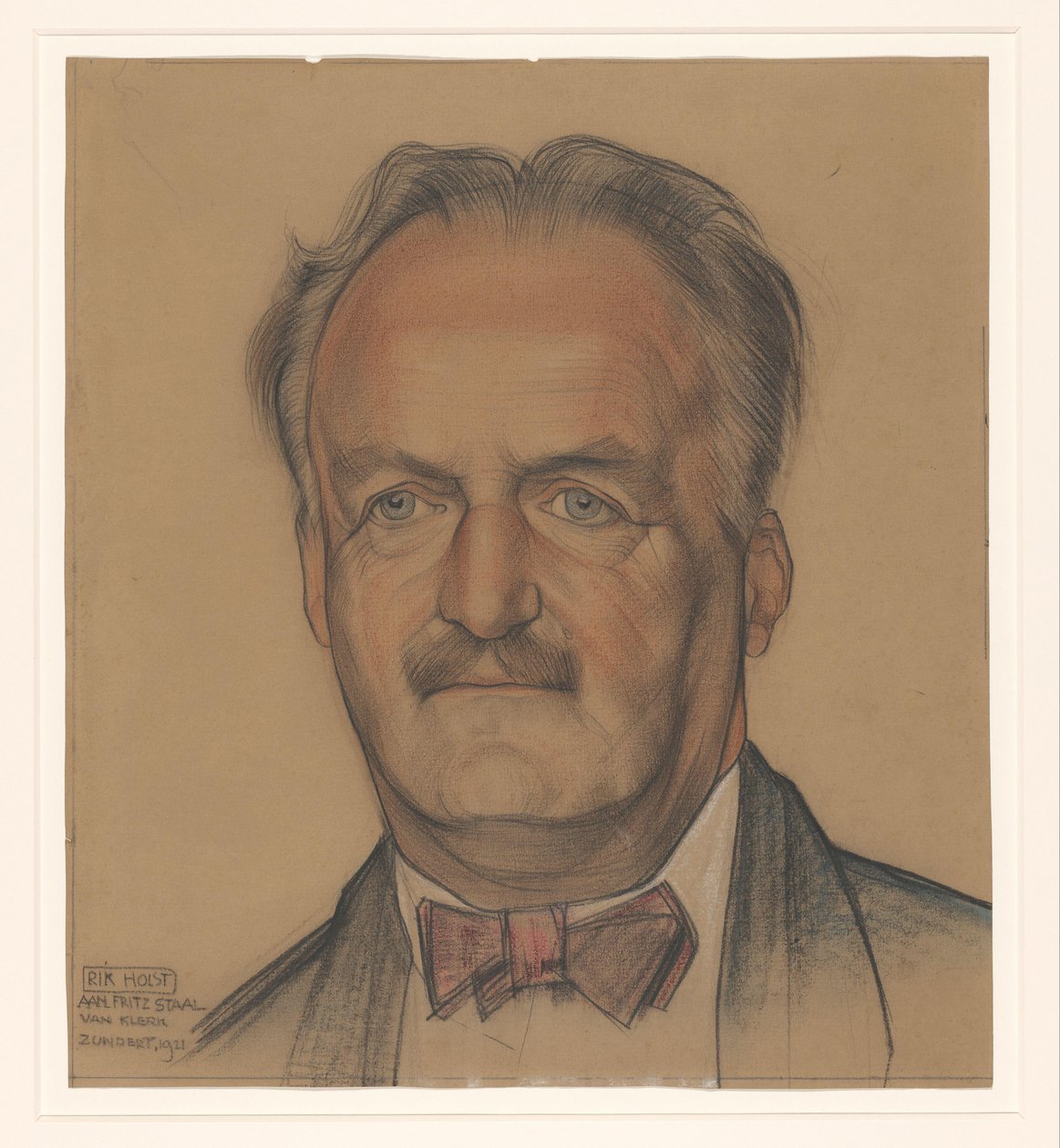 Portræt af Richard Nicolaus Roland Holst af Michel de Klerk