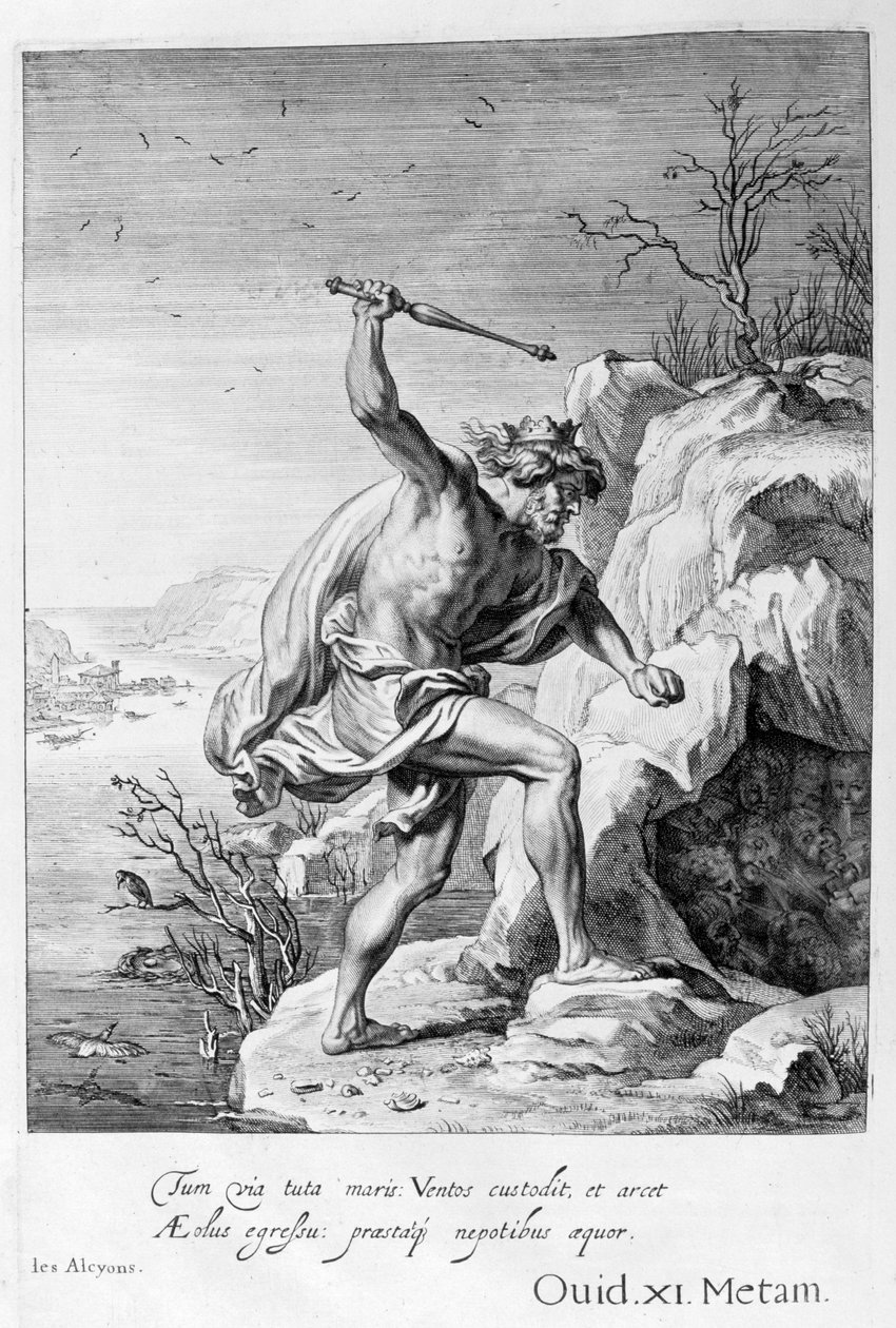 Alcyone og Ceyx omdannet til fugle, 1655 af Michel de Marolles