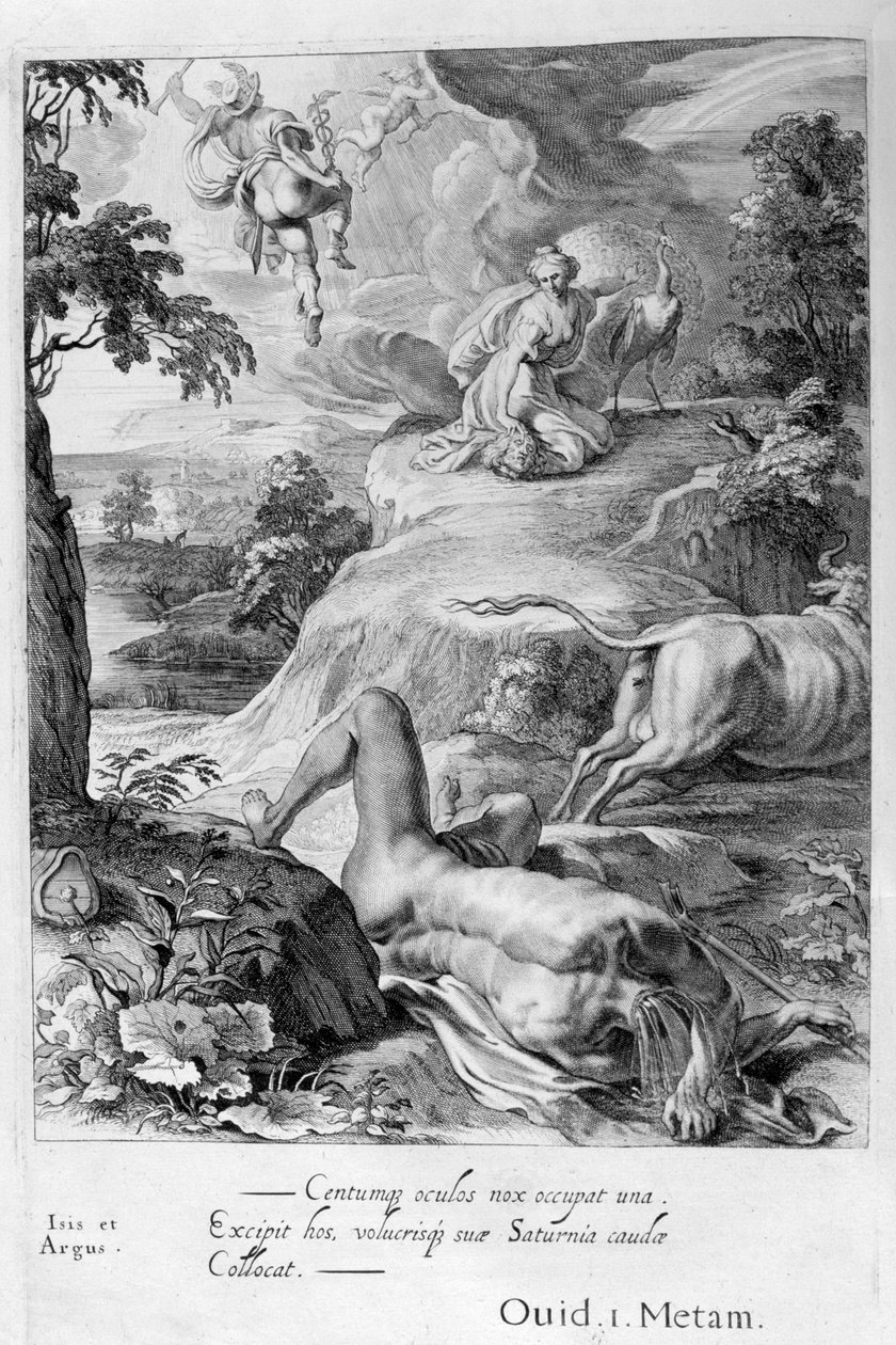 Io blev til en ko: Merkur skærer Argus hoved af, 1655 af Michel de Marolles