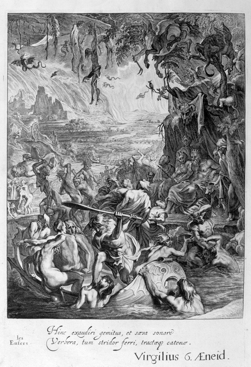 Helvedes scene, 1655 af Michel de Marolles