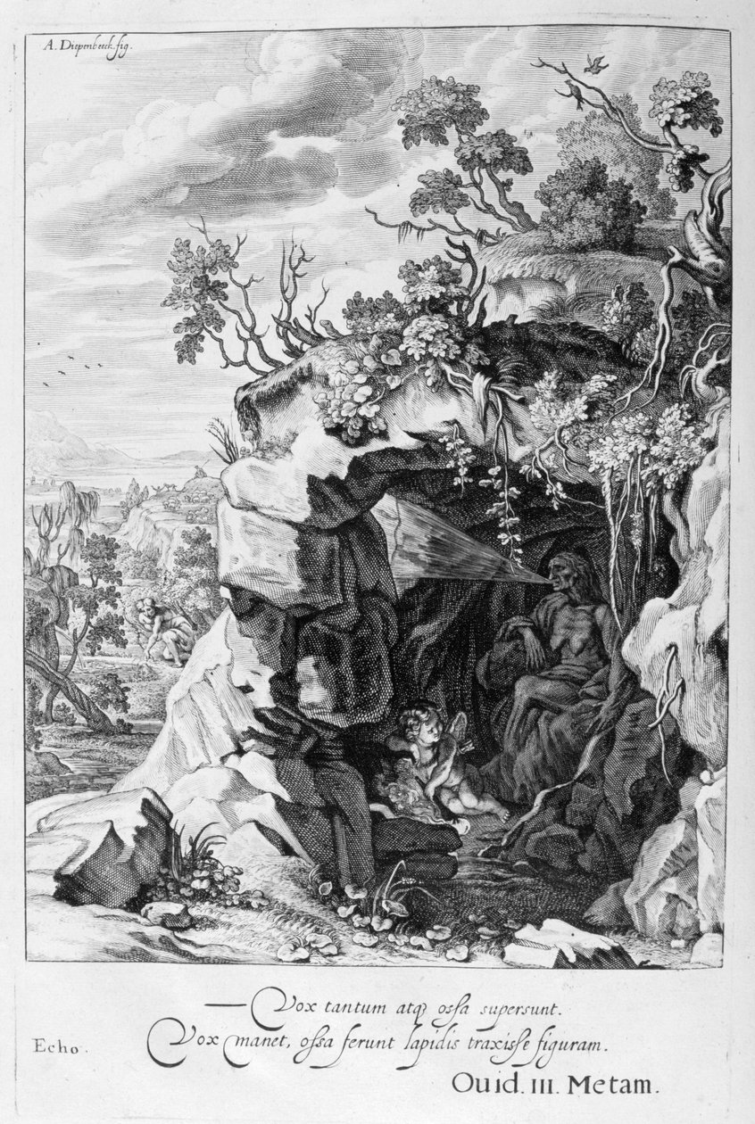 Nymfen Ekko ændrede sig til lyd, 1655 af Michel de Marolles
