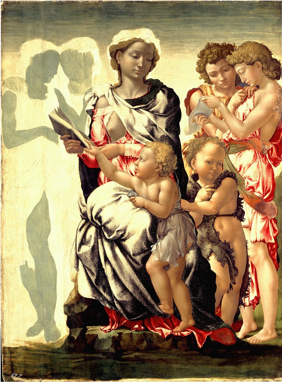 Jomfruen og barnet med Saint John og Angels (