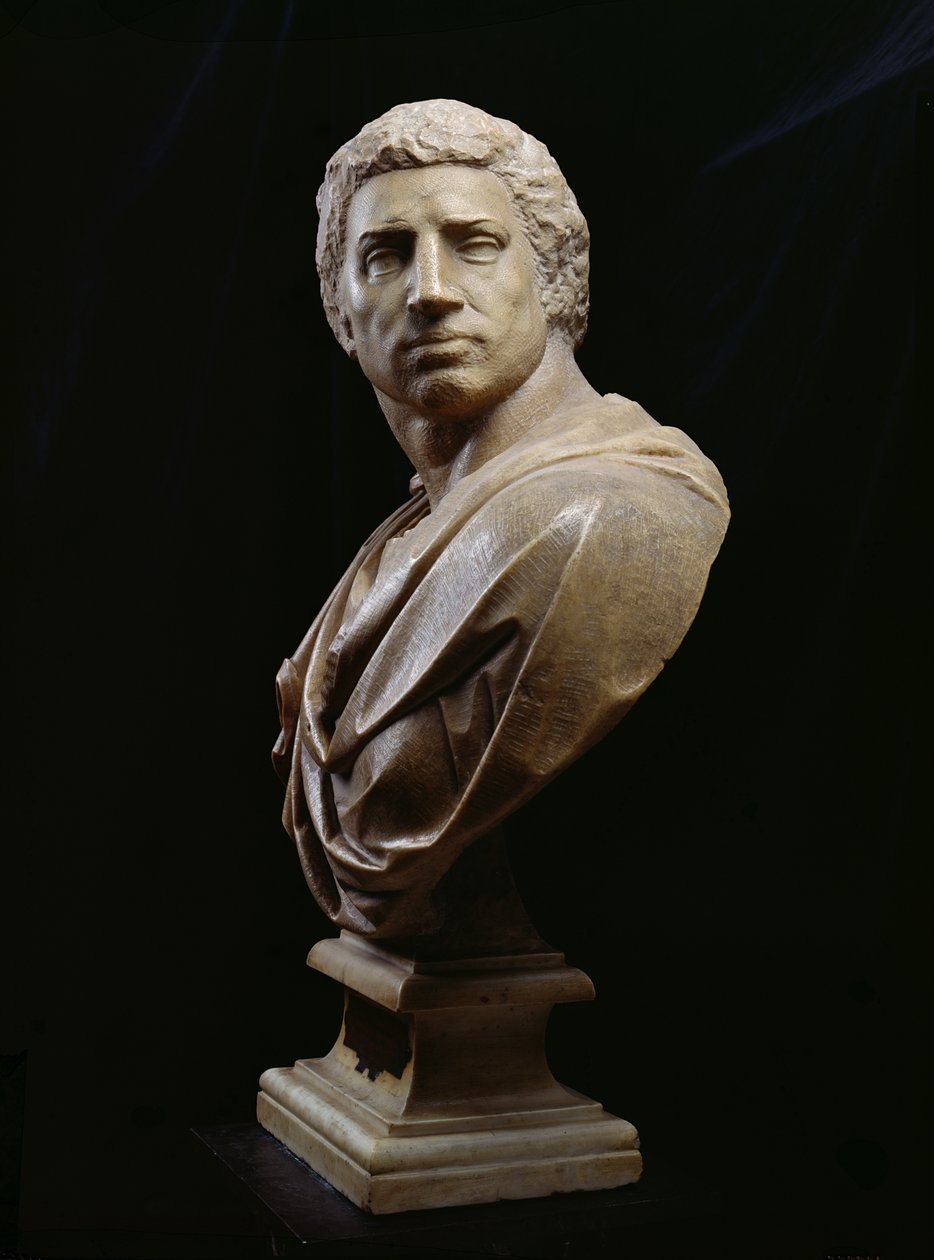 Buste af Brutus (85-42 f.Kr.) ca. 1540 (marmor) (se også 79848) af Michelangelo Buonarroti