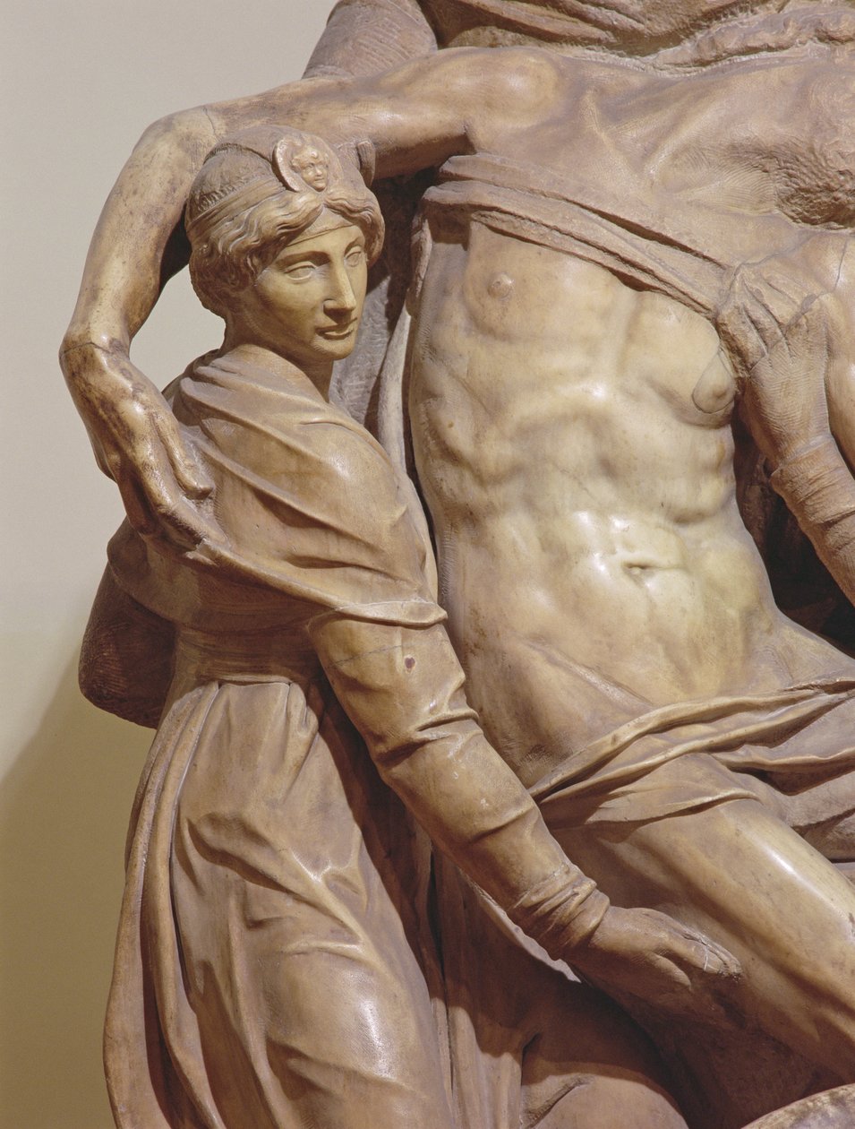 Detalje af Firenze Pieta, ca. 1550 marmor af Michelangelo Buonarroti