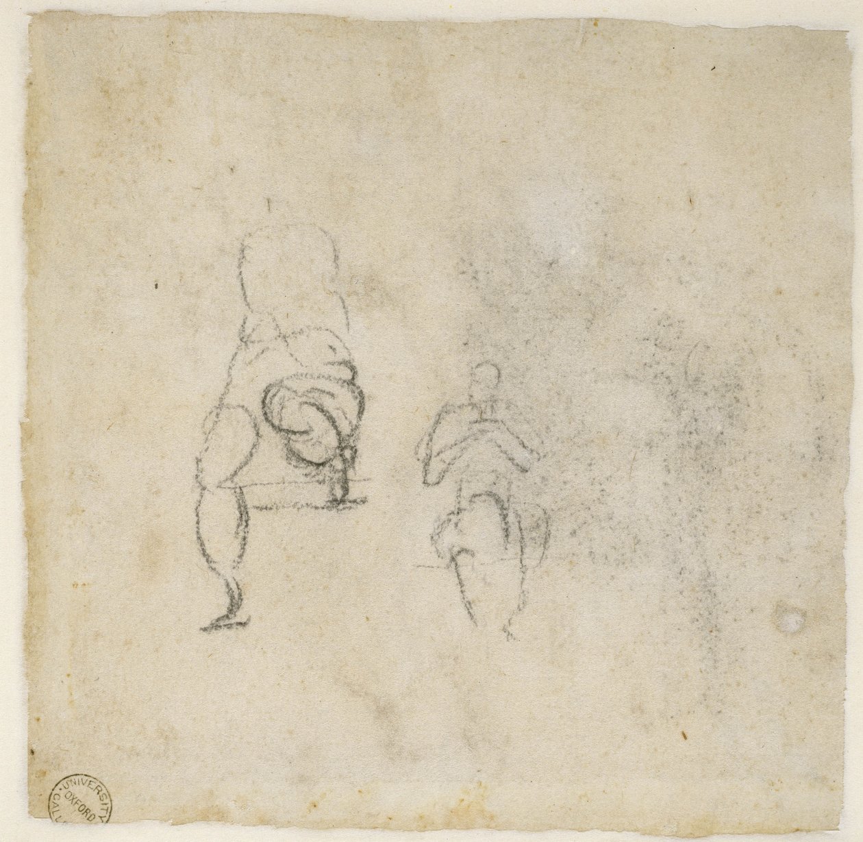 Figurstudier, ca. 1511 (sort kridt på papir) af Michelangelo Buonarroti