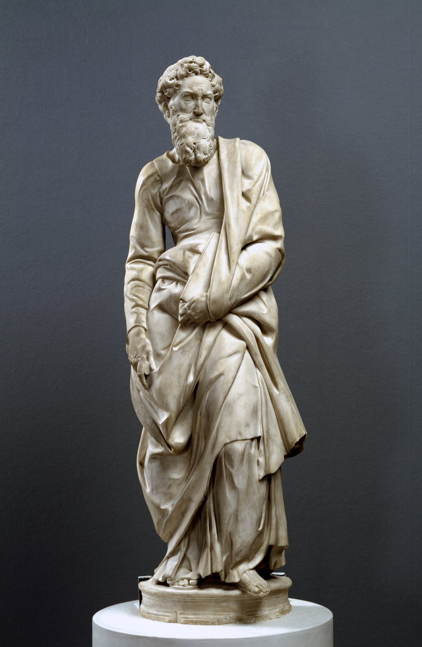 Sankt Paul, fra Piccolomini-alteret, 1501-4 (marmor) (se 134171 og 134172) af Michelangelo Buonarroti