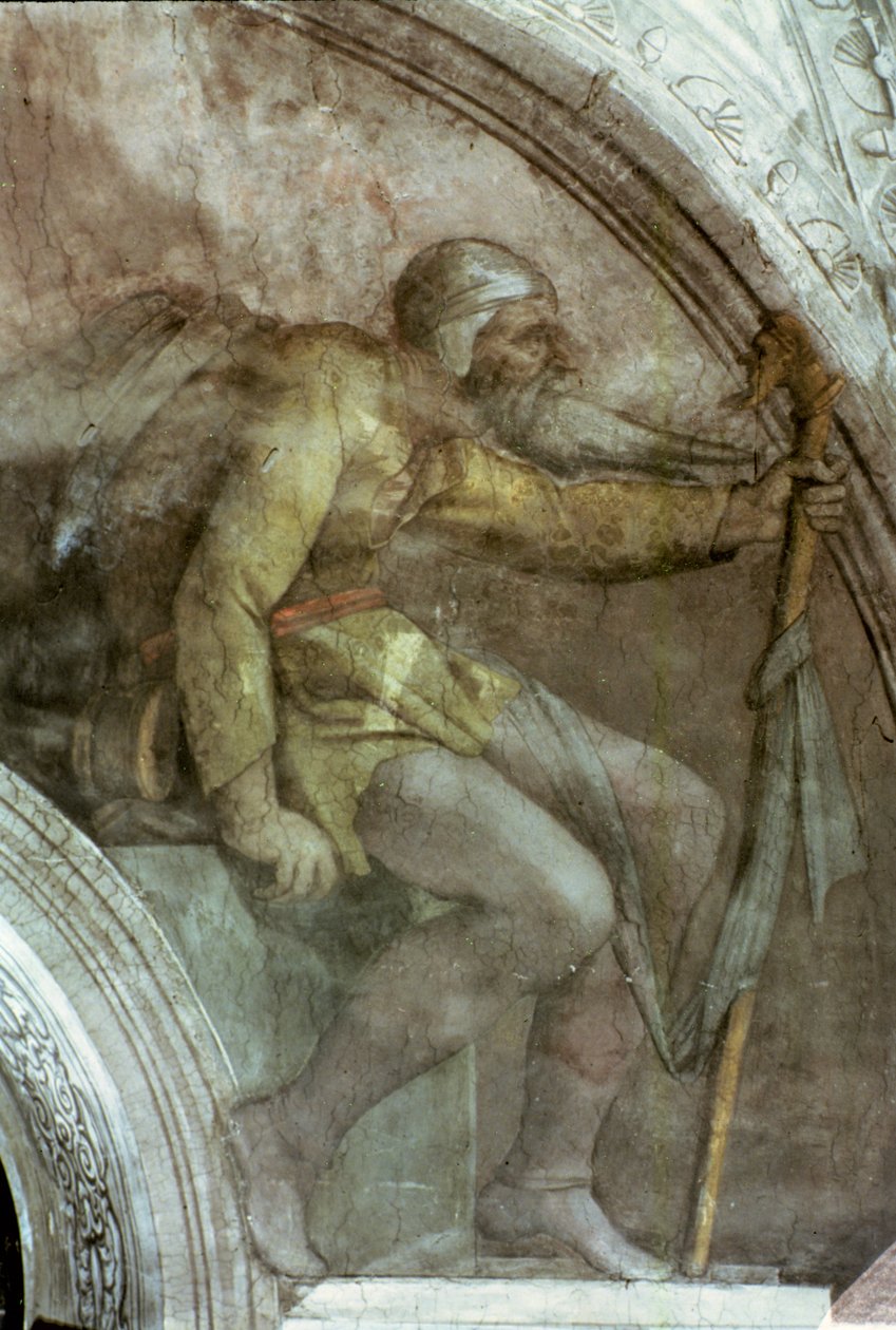 Det Sixtinske Kapel Loft: En af Guds forfædre af Michelangelo Buonarroti