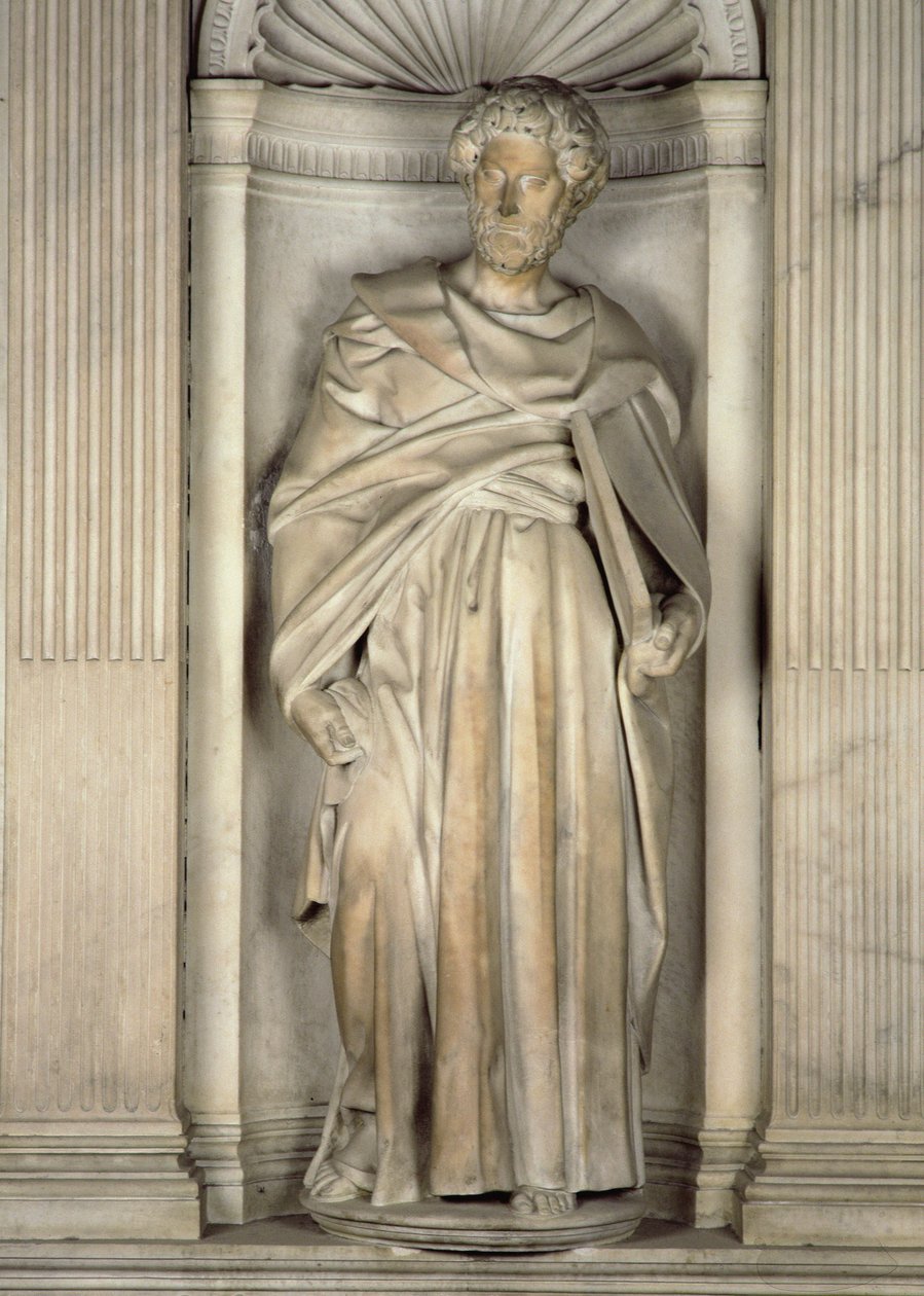 St. Peter, fra Piccolomini-alteret, 1501-4 (marmor) af Michelangelo Buonarroti