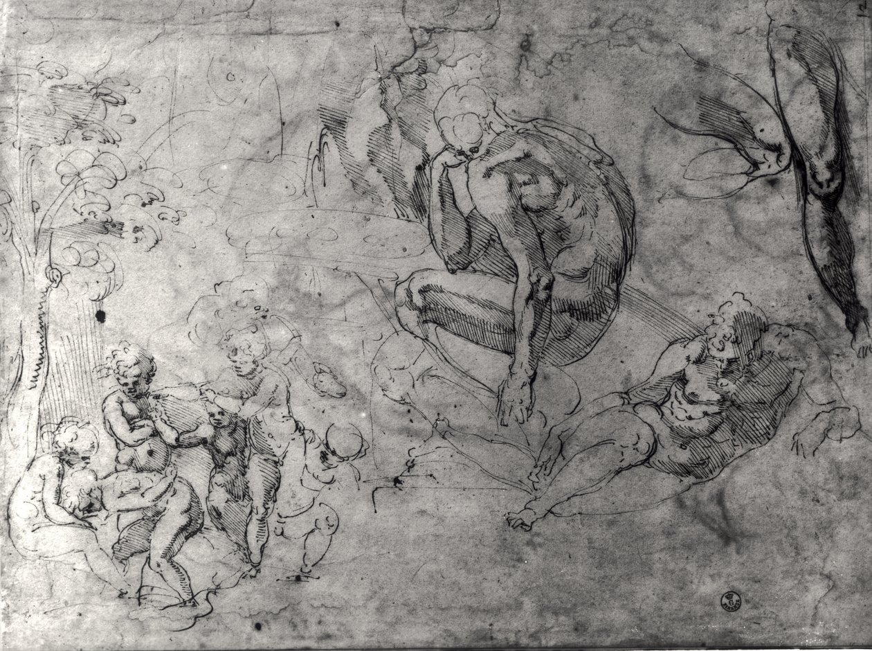 Studier til figurer af Michelangelo Buonarroti