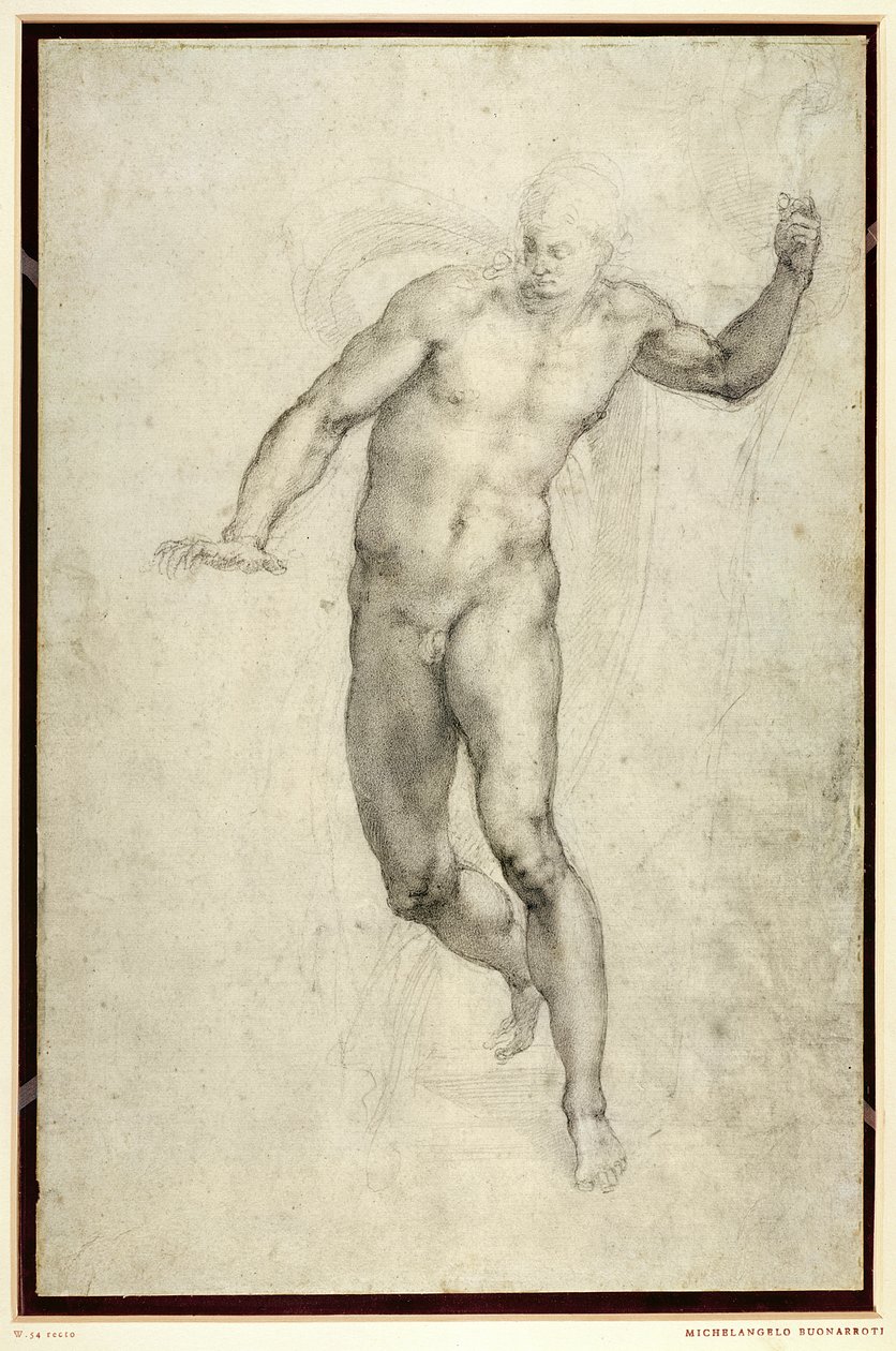 Studie til The Last Judgment (W.54 recto) af Michelangelo Buonarroti