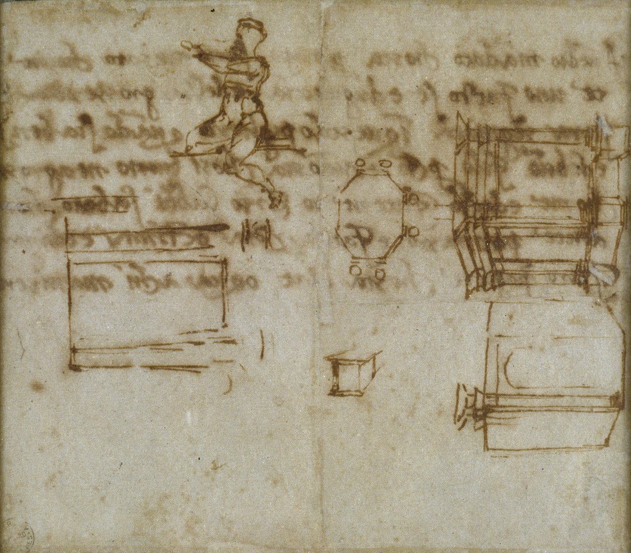 Studie af en ottekantet bygning, 1518 af Michelangelo Buonarroti