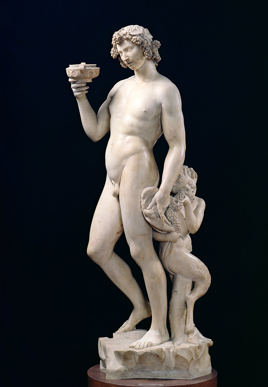 The Drunkenness of Bacchus, 1496-97 (marmor) af Michelangelo Buonarroti