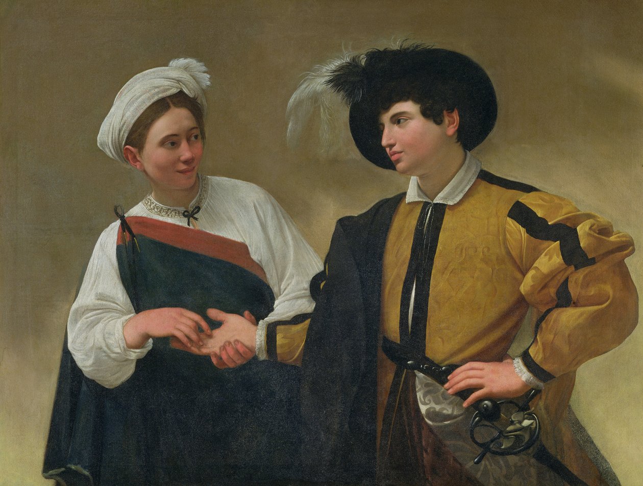 Fortune Teller (Den gode lykke), ca.1594 af Michelangelo Merisi Caravaggio