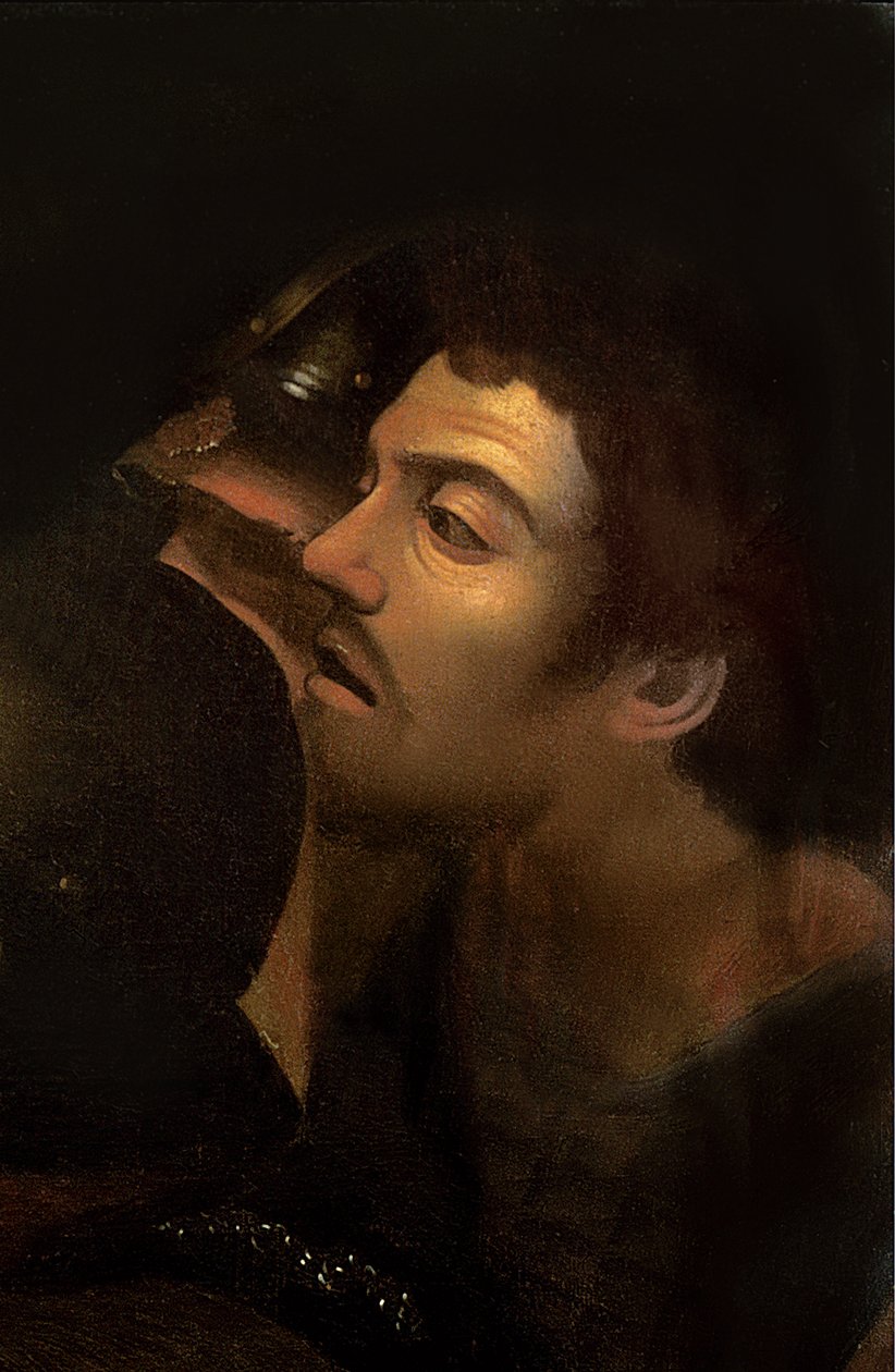 Kristi bortførelse olie på lærred detalje af 204177 af Michelangelo Merisi Caravaggio