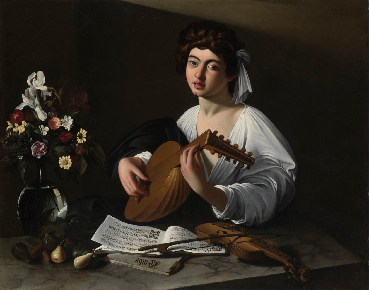 Apollo the Lute Player af Michelangelo Merisi Caravaggio