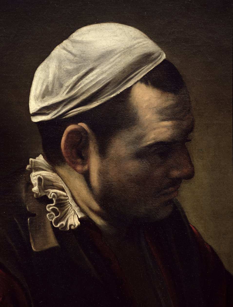 Nadveren i Emmaus, 1601 (olie og tempera på lærred) (detalje af 928) af Michelangelo Merisi Caravaggio