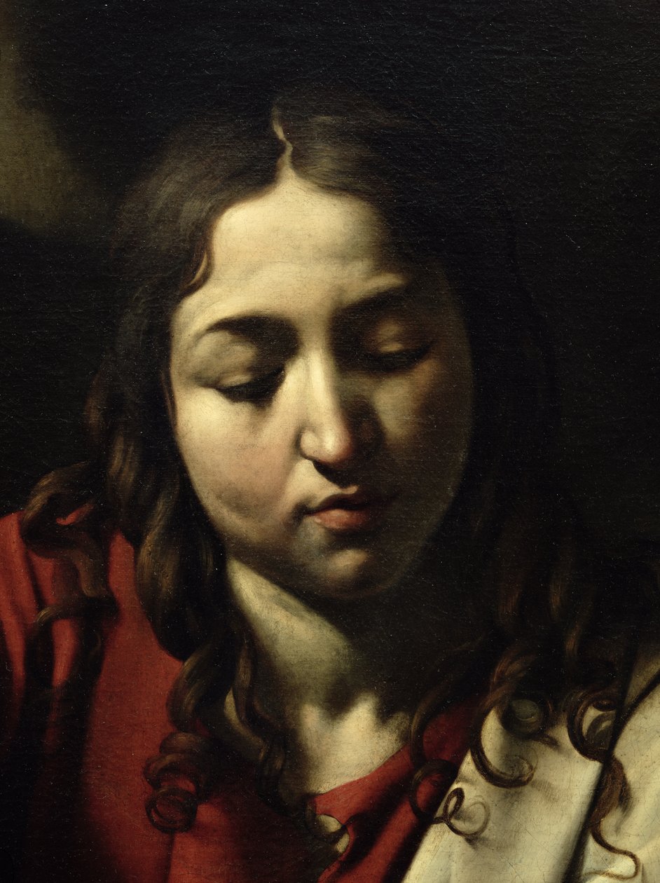 Nadveren i Emmaus, 1601 (olie og tempera på lærred) (detalje af 928) af Michelangelo Merisi Caravaggio