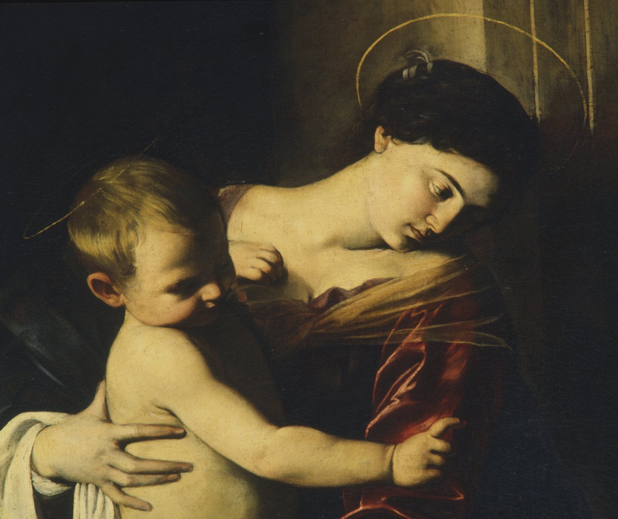 Detalje fra Madonna af Loreto, ca. 1606 af Michelangelo Merisi Caravaggio