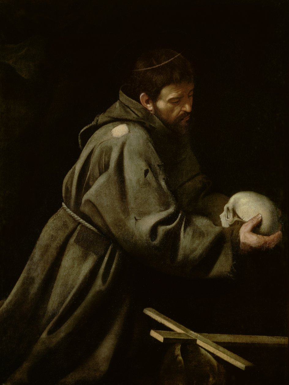 Sankt Frans i meditation af Michelangelo Merisi Caravaggio