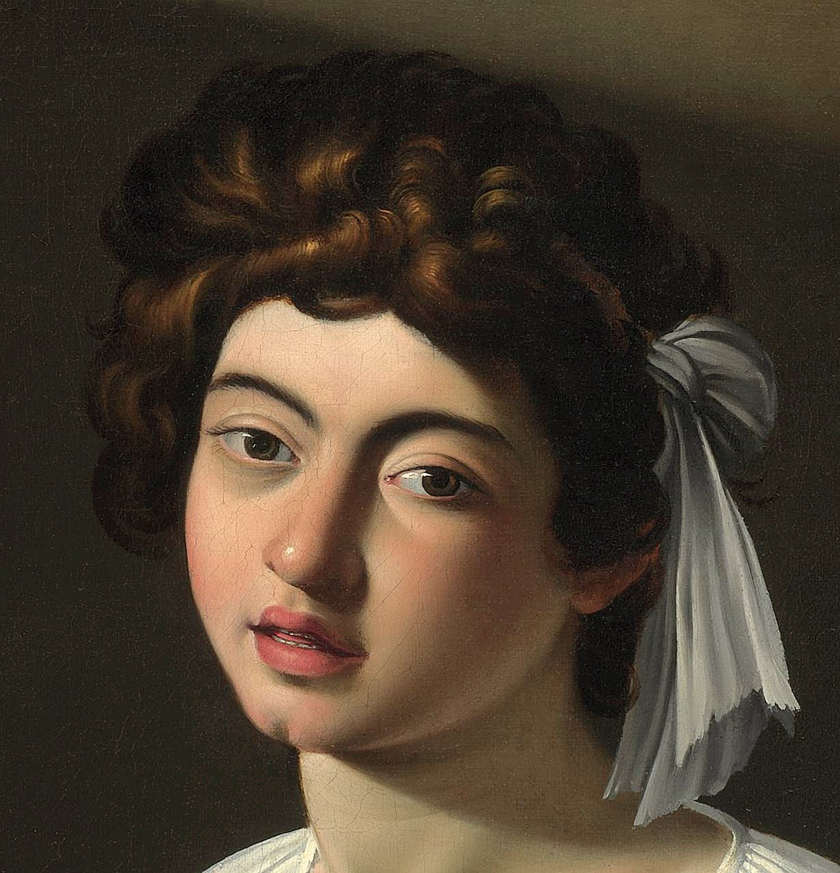 Lutespilleren, ca. 1595, detalje af Michelangelo Merisi Caravaggio