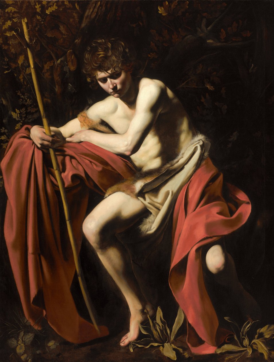Sankt Johannes Døberen i vildmarken af Michelangelo Merisi Caravaggio