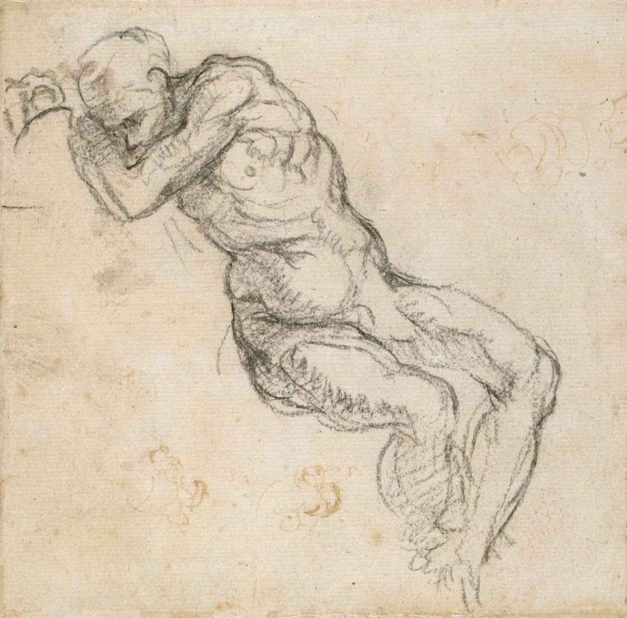 En nøgen mand sover, c1490-1560 af Michelangelo Buonarroti