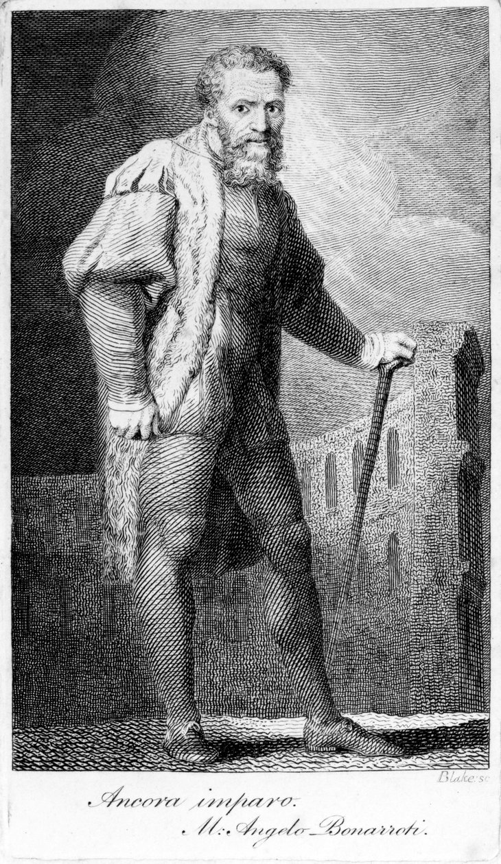 Ancora imparo, graveret af William Blake, illustration fra 