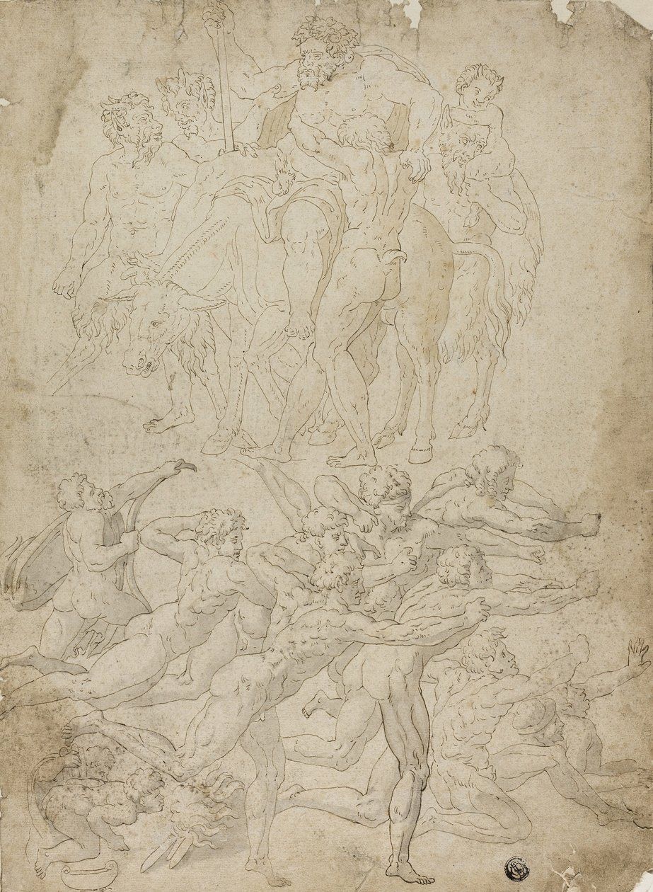 Bueskytter skyder på en Herm, Triumf af Bacchus og andre undersøgelser af Michelangelo Buonarroti