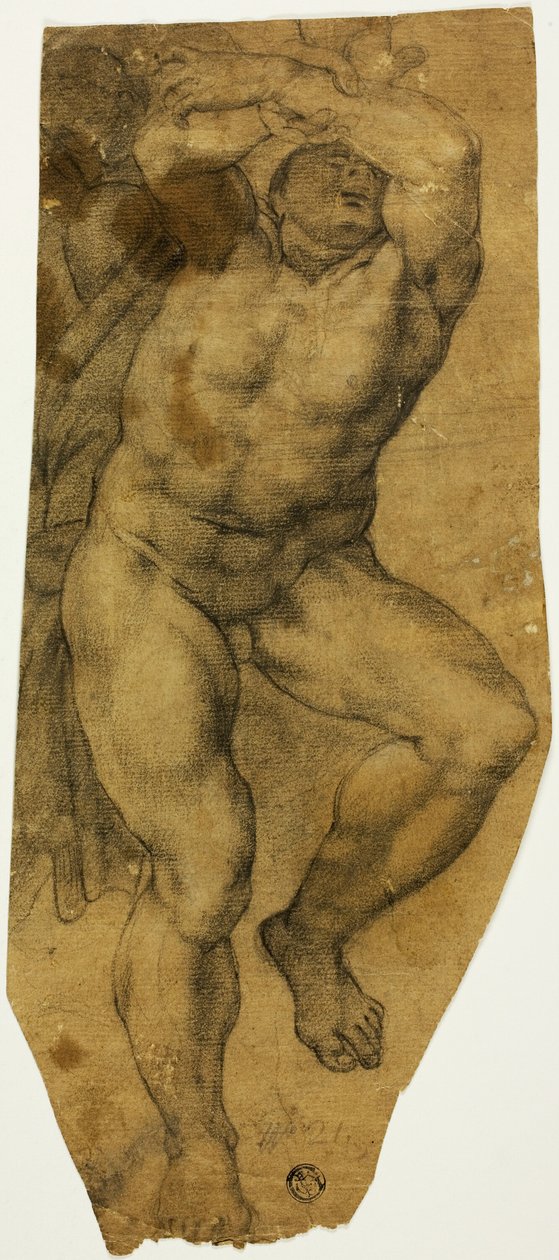 Stigende nøgen mand af Michelangelo Buonarroti
