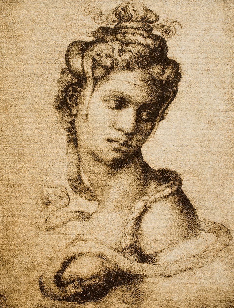 Cleopatra, tegning af Michelangelo for Tommaso Cavalieri. Casa Buonarroti, Firenze af Michelangelo Buonarroti