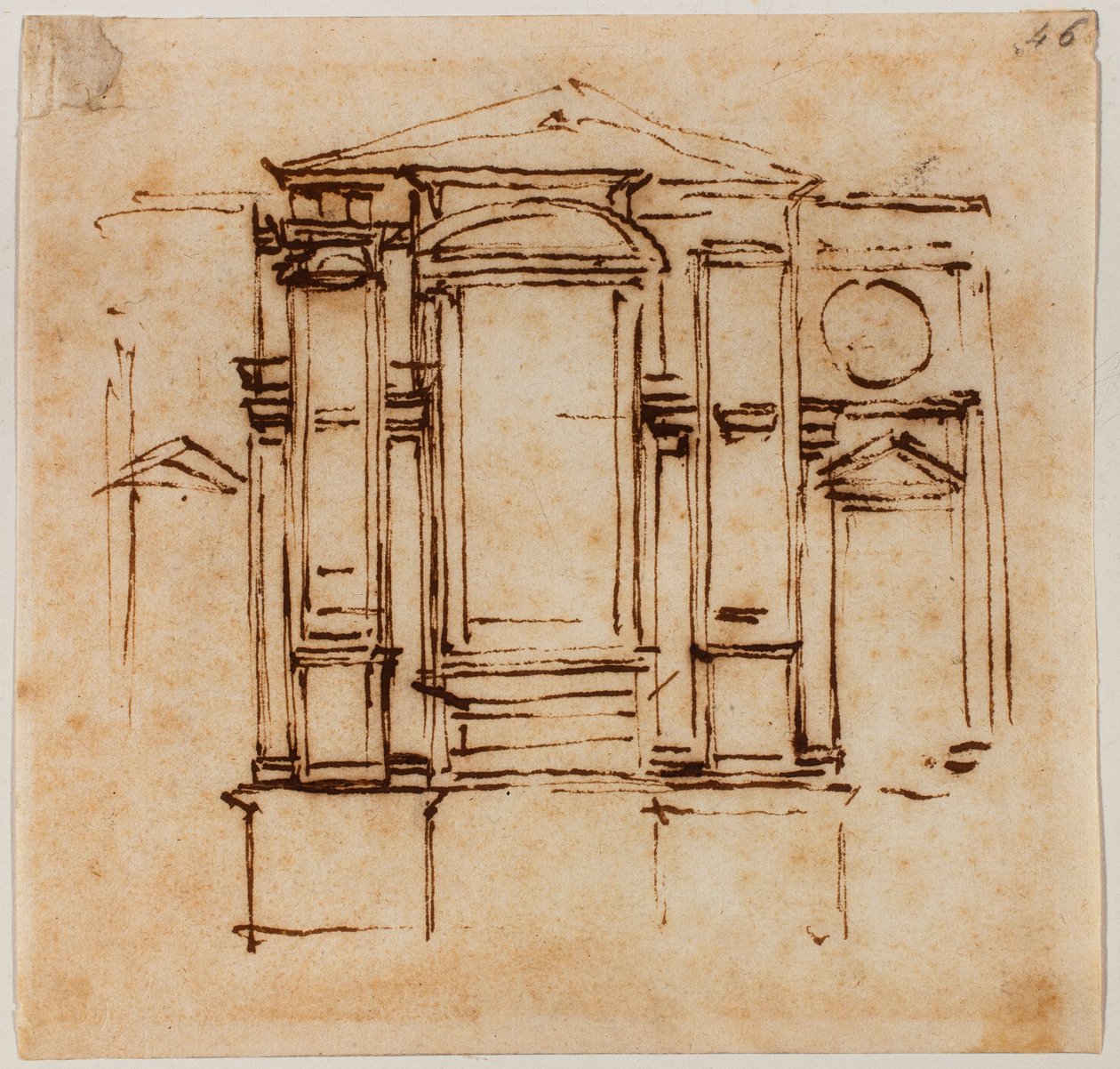 Design til Medici-pavernes væggrave i koret i San Lorenzo af Michelangelo Buonarroti