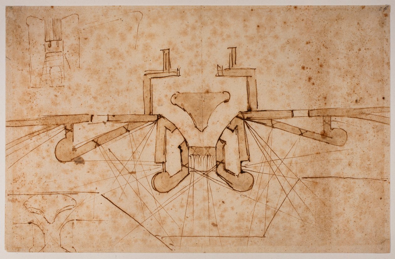 Design af befæstning til en gateway af Michelangelo Buonarroti