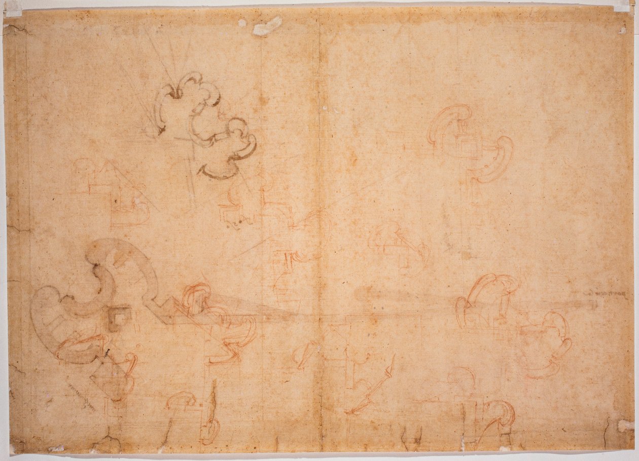 Befæstningsdesign til hjørneport af Michelangelo Buonarroti