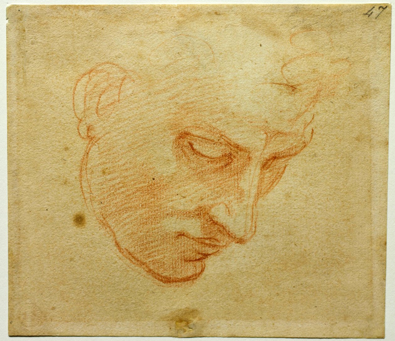 Hovedstudium til loftet i Det Sixtinske Kapel, ca 1509-1510 af Michelangelo Buonarroti