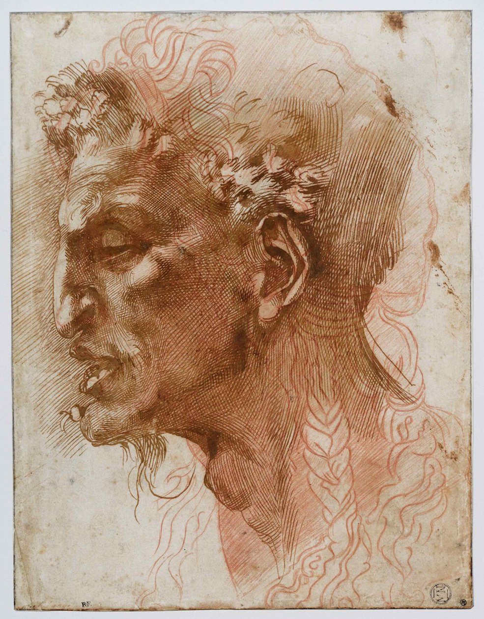 Leder af en Satyr. af Michelangelo Buonarroti