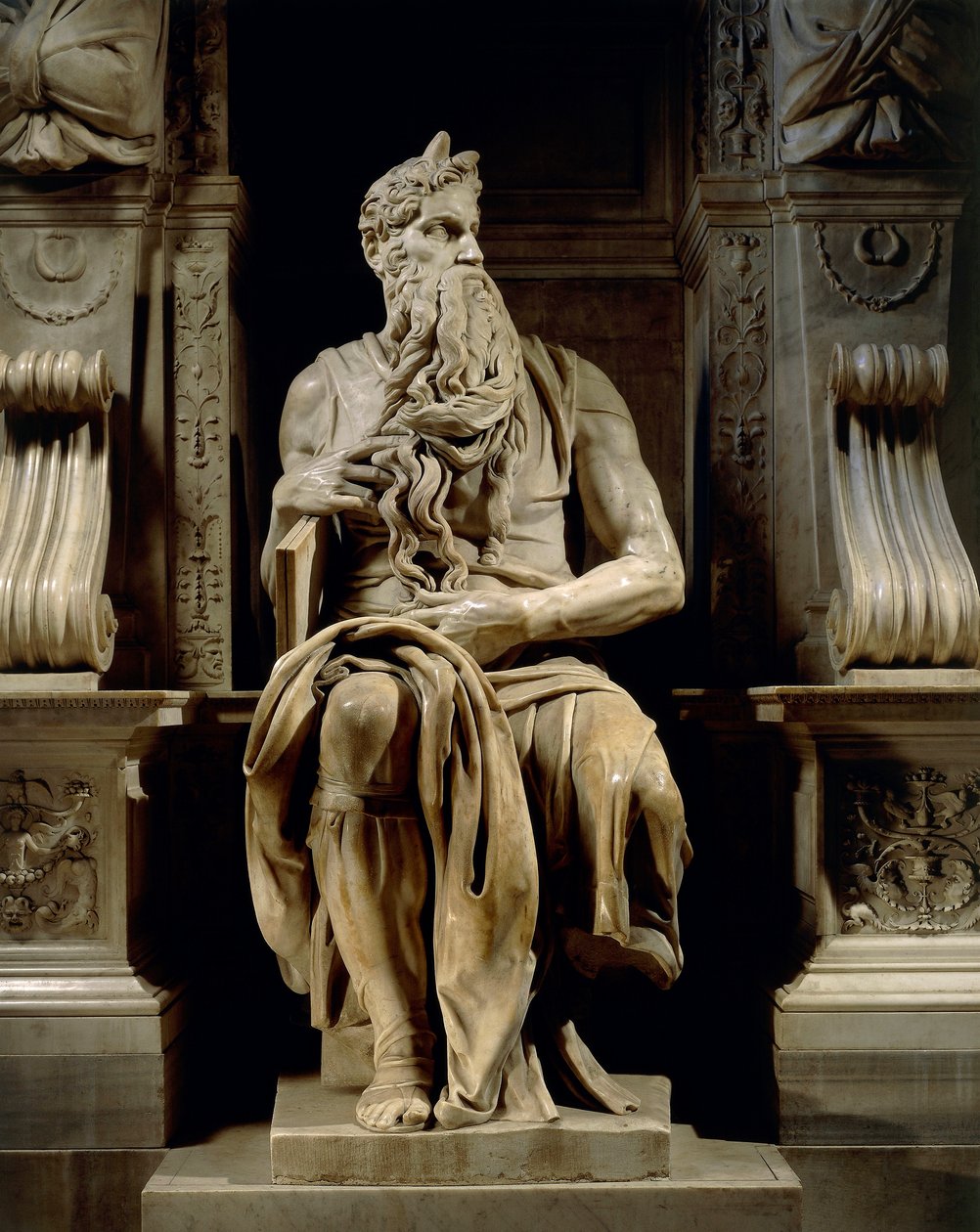 Italien, Rom, Peterskirken, Moses, detalje fra Julius II