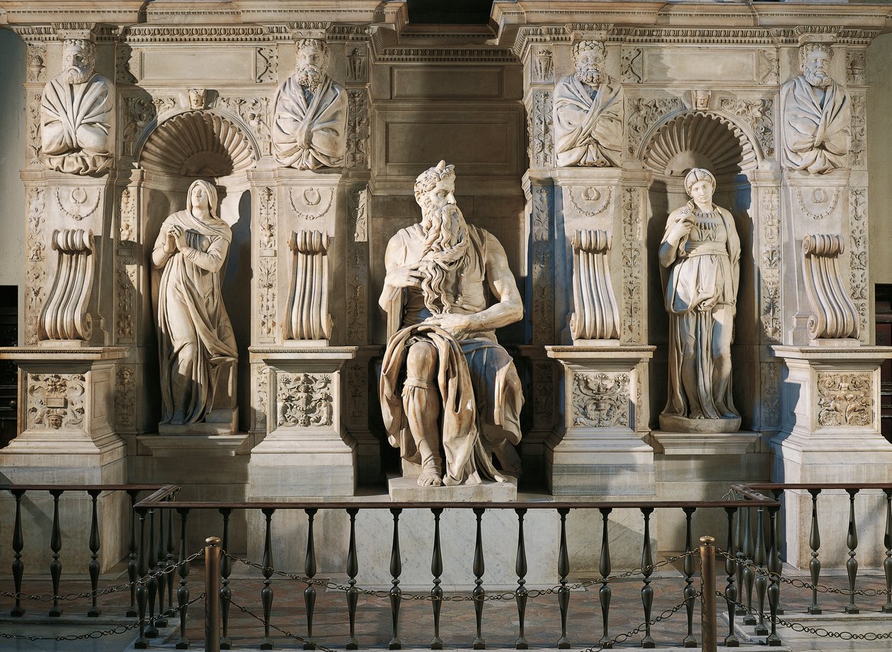 Italien, Rom, Basilikaen St. Peter, Rachel, Moses og Lea, detalje fra Julius II